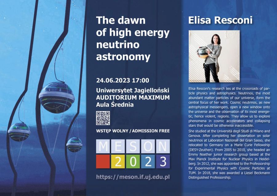 Plakat wykładu prof. Elisy Resconi